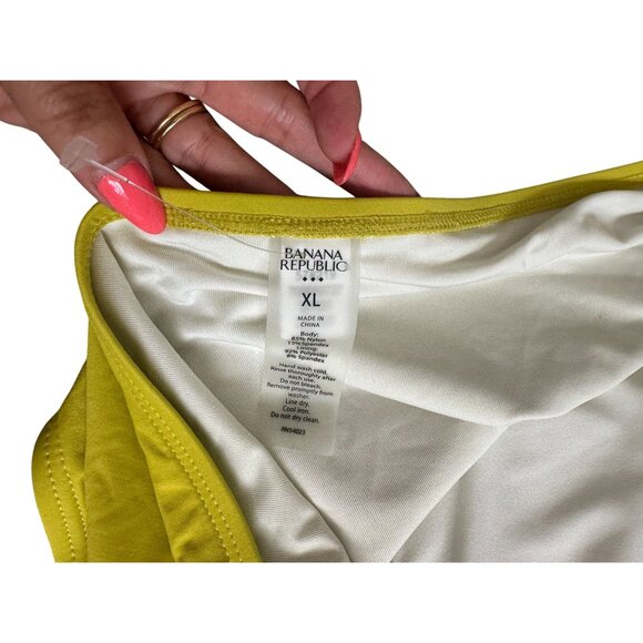 BANANA REPUBLIC Chatreuse Lime Green Bikini Swim Bottoms Size XL NEW NWOT - Picture 7 of 7